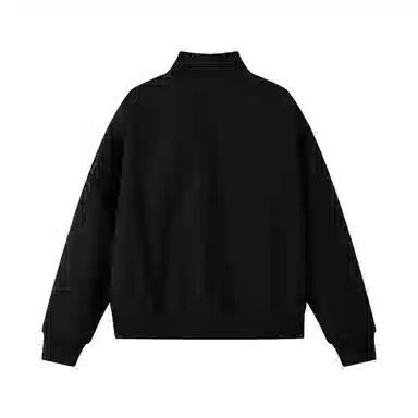 哲源 大码纯色工装口袋机能风立领防风宽松飞行服空军显瘦廓形直筒百搭夹克外套 男女同款