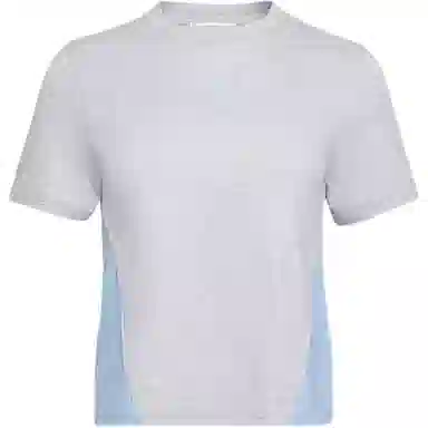 JW Anderson FW24 Crewneck Embroidered Crop Tee Light Grey