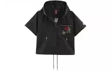 鬼洗 蓝印绣花纽扣肩宽外套 女款