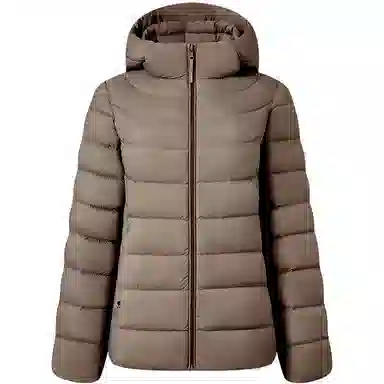 坦博尔 简约连帽保暖羽绒服 女款 黑色