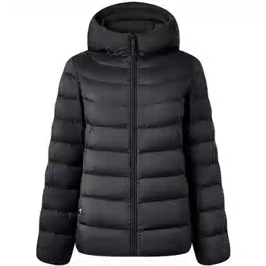 坦博尔 简约连帽保暖羽绒服 女款 黑色