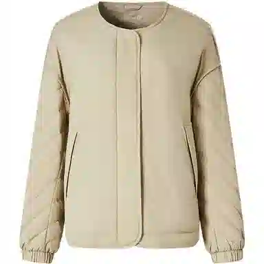 坦博尔 纯色圆领宽松羽绒服 女款