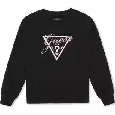 GUESS Classic Triangle Logo Pullover Sweatshirt