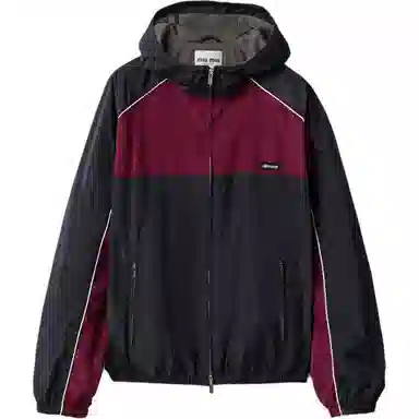 Miu Miu Striped Hoodie Jacket