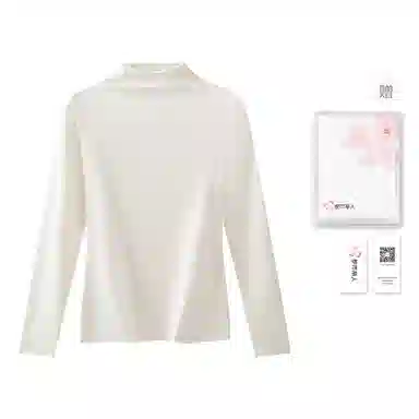 都市丽人 高级感秋冬半高领打底舒适纯色内搭针织衫 女款