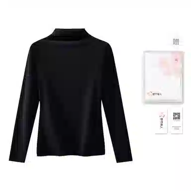 都市丽人 高级感秋冬半高领打底舒适纯色内搭针织衫 女款