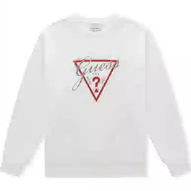 GUESS Classic Triangle Logo Pullover Sweatshirt