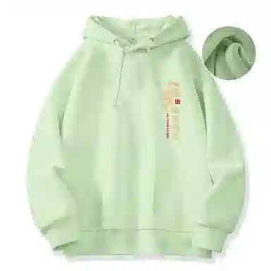 棉致 本命年红色诸事顺遂蛇年宽松加绒舒适连帽重磅纯色百搭潮牌休闲落肩长袖卫衣 男女同款