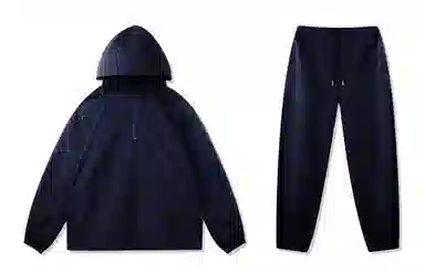 我是大卫 半拉链连帽户外两件套防晒衣束脚裤休闲运动套装 男女同款