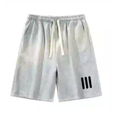 物质公式 潮牌美式高街复古创意几何图案字母印花抽绳运动基础款无性别穿搭短裤户外跑步休闲宽松百搭系带五分裤篮球裤 男女同款