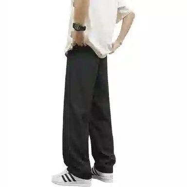 顶峰保罗 冰丝凉感透气运动潮牌长裤薄款速干宽松阔腿休闲裤 男女同款