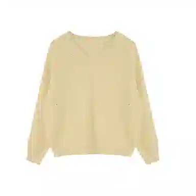 木清清 慵懒风简约百搭针织衫 女款 黄色