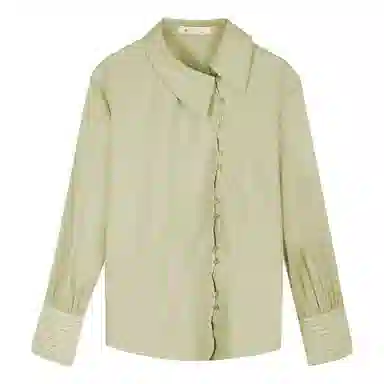 谜秀 宽松翻领简约长袖衬衫 女款