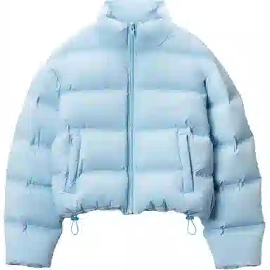 Alexander Wang FW24 Padded Logo Jacquard Jacket Oxford Blue