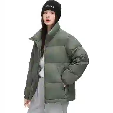 鸭鸭 通勤立领拉链纯色长袖羽绒服 女款