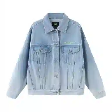 森马 渐变宽松刺绣牛仔夹克 女款