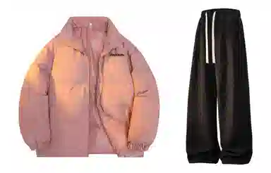 大卫贝肯 美式简约基础款立领宽松面包棉服宽松百搭灯芯绒长裤休闲运动套装 男女同款