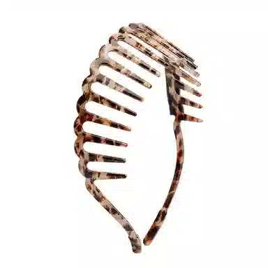 沂茹 森系简约日常通勤百搭优雅气质豹纹刘海压发小众设计感温柔赫本风 醋酸板材 发箍 女款