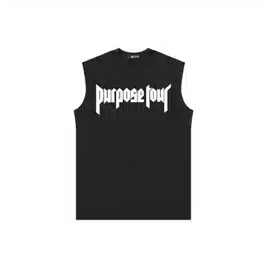 乱步 纯棉薄款宽松运动坎肩背心 男女同款