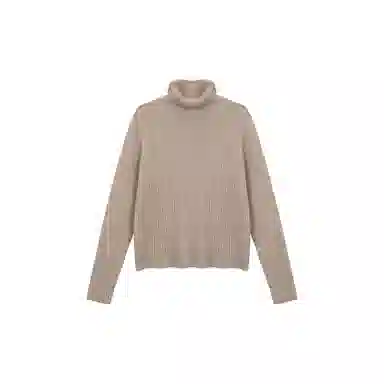 麓蔓蒂 宽松高领纯色长袖针织衫 女款