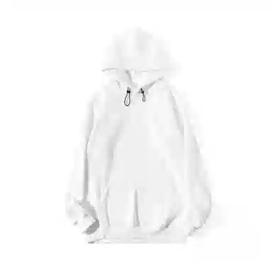 重磅基础 日系休闲加绒连帽长袖宽松卫衣 男女同款 纯色