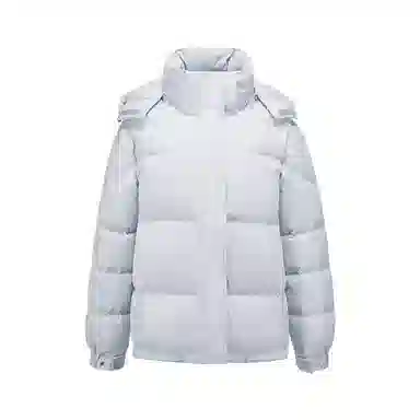 雅鹿 短款可拆卸连帽保暖纯色羽绒服 女款