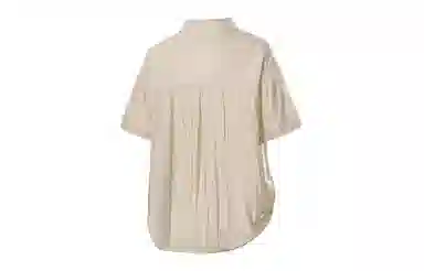 王者荣耀 鲁班七号款美式复古冰丝褶皱薄款宽松舒适亲肤高街透气慵懒感夏威夷沙滩垂感直筒短袖衬衫 男女同款