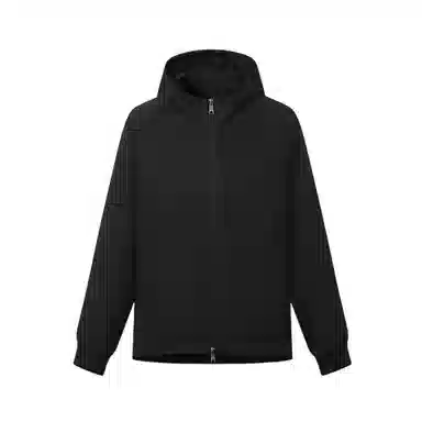 李生制造 经典时尚舒适休闲连帽常规合身厚款纯色插肩拉链不加绒长袖卫衣 男款