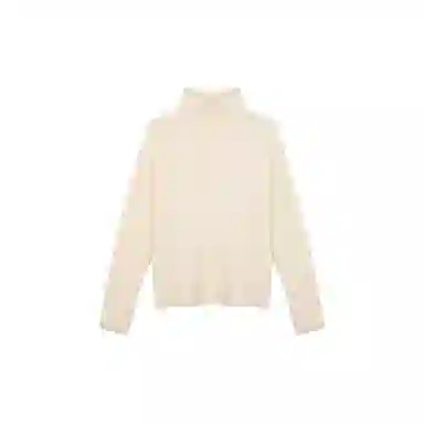 麓蔓蒂 宽松高领纯色长袖针织衫 女款