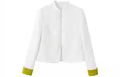 【dme】 立领纯色休闲复古长袖衬衫 女款 米白