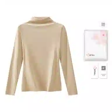 都市丽人 高级感秋冬半高领打底舒适纯色内搭针织衫 女款