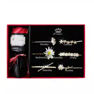 妖娆猫 高端网红刘海一字高级感套装礼盒实用 合金 发夹 女款