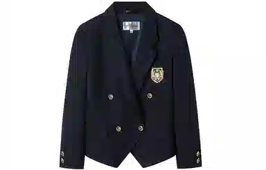 东鲸岁时记 纯色双排扣长袖西装外套 女款