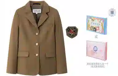 东鲸岁时记 纯色单排扣翻领休闲 布朗茶茶西装 女款