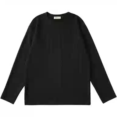 重磅基础 经典纯色设计百搭圆领套头长袖针织衫 男女同款