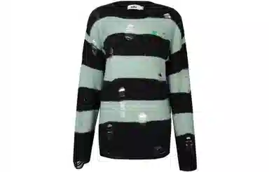Guuka Hero Striped Knit Pullover Black