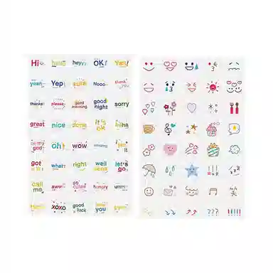 妮丽雅  彩色多巴胺纹身贴 锁骨彩绘 个性小图案