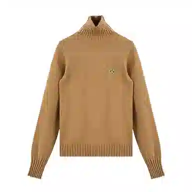 普鲁士多特蒙德 高领舒适纯色休闲长袖针织衫 女款