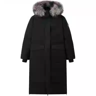 太平鸟 连帽长款御寒面包羽绒服 女款