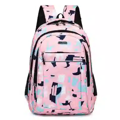 恒源祥 潮流几何图形印花学生日常出行商务通勤大容量 牛津布 双肩包书包背包 男女同款情侣款 多色