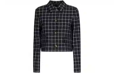 MARNI Black Checked Wool Jacket