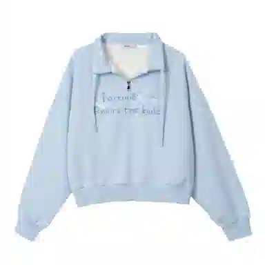 法文箱子 舒适休闲简约卫衣 女款 浅蓝