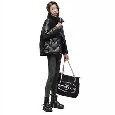 鸭鸭 经典韩版立领洋气百搭舒适羽绒服 女款