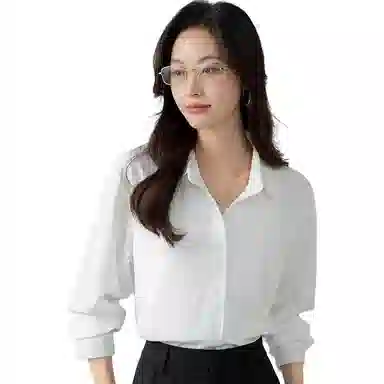 欧迪芬 纯欲春秋韩版宽松抗皱春夏长袖衬衫 女款