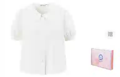 东鲸岁时记 纯色娃娃领设计感小众短袖衬衫 女款 白色