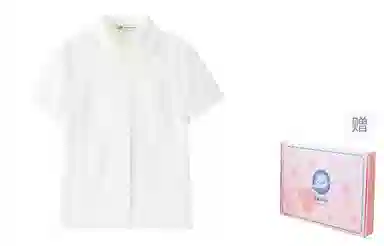 东鲸岁时记 学院风甜美可爱小个子短袖衬衫 女款 白色