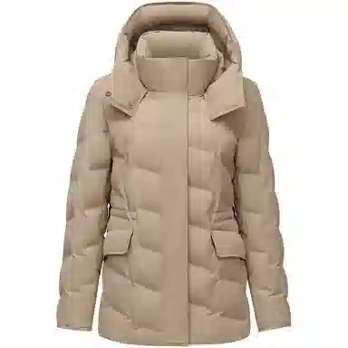 坦博尔 连帽纯色简约舒适时尚羽绒服 女款