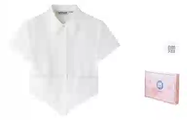 东鲸岁时记 纯欲辣妹风高级感修身短袖衬衫 女款 白色