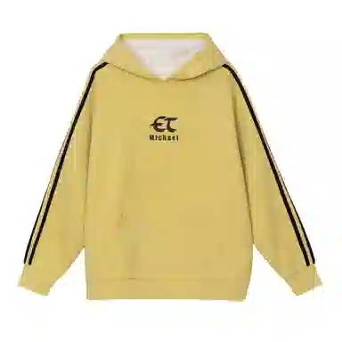 法文箱子 宽松连帽舒适卫衣 女款 米黄