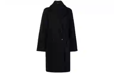 Emporio Armani Double-Breasted Coat Navy